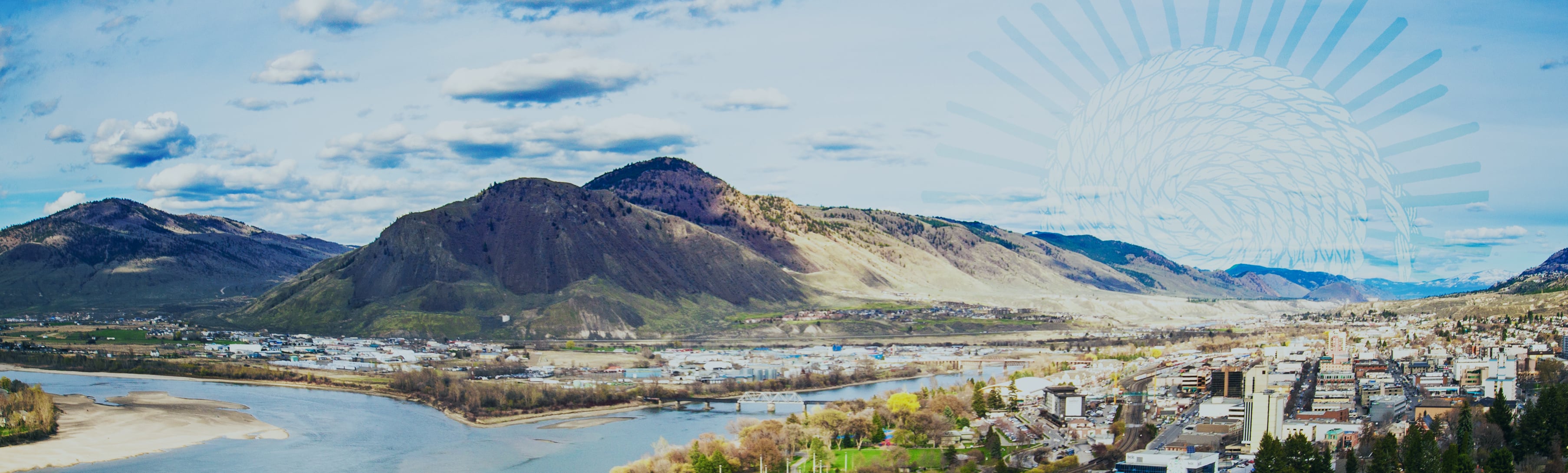 Panoramic view of Kamloops North Shore