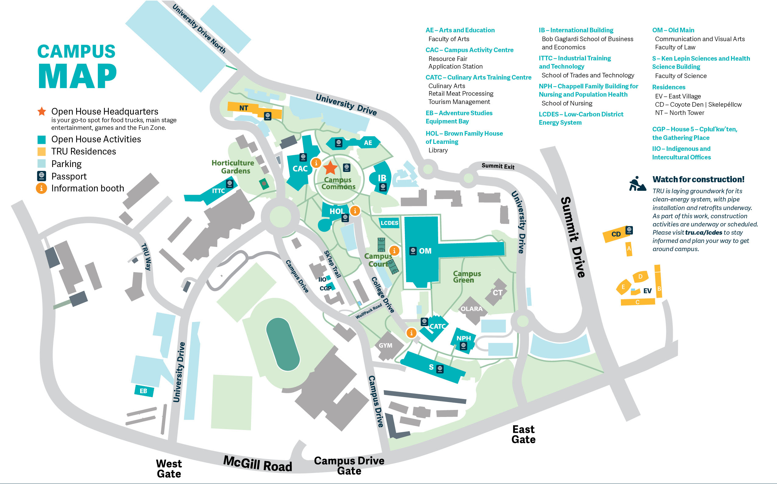 TRU campus map
